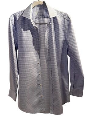 Charles Tyrwhitt Blue and White Check Dress Shirt